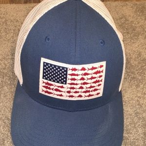 Columbia PFG mesh fish flag ball cap